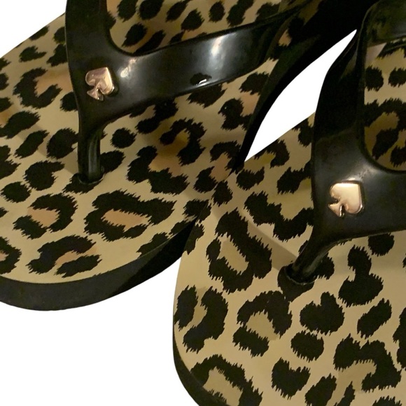 KATE SPADE New York Milli Wedge Flip Flop Thongs Leopard - Picture 5 of 10